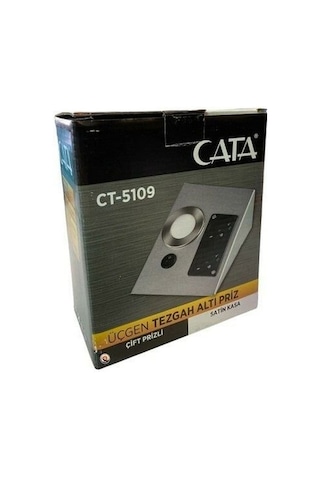 Cata Ct-5109 2 Watt Çift Prizli Saten Kasa Tezgah Aydınlatma Beyaz Antrasit