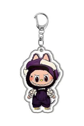 Novahub Sevimli Yeni Karikatür Anime Labubu Koyun Anahtarlık Akrilik Kolye Öğrenci Sırt Çantası