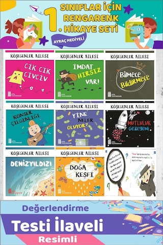 1. Ve 2.sınıf Öğrencilerini Okumayı Sevdiren Mini 10 Lu Hikaye Seti 32 Sayfa