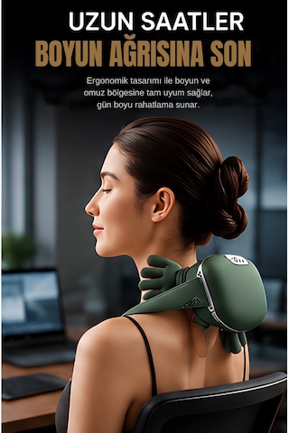 Kızılötesi Isıtmalı Avuç İçi Boyun Omuz Sırt Masaj Aleti Şarjlı 3d Yoğurma