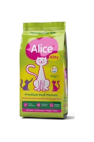 Alice Kitty Premium Tavuklu Hypoallergenic Yavru Kedi Maması 12 KG