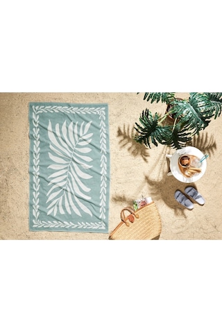 Özdilek Boho Leaf Plaj Havlusu 90x150 -yeşil