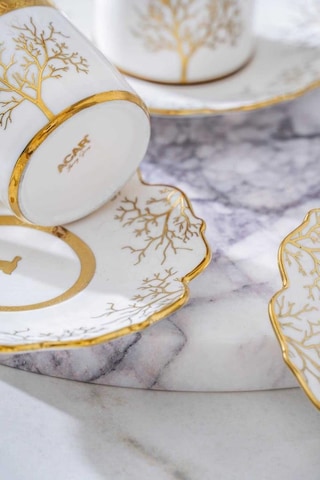 Acar Kıeran Gold 6 Kişilik Kahve Fincanı Takımı Hxf-06801 Gold