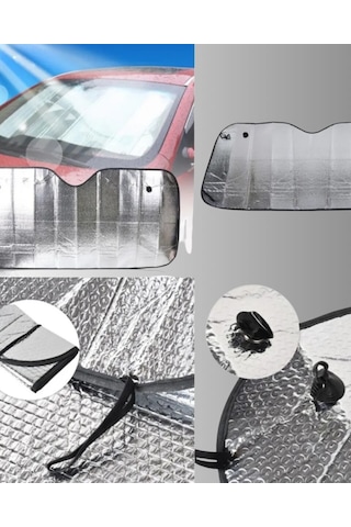 Metalize Reflektörlü Katlanabilir Araç Güneşliği Yüksek Performanslı Isı Ve Uv Koruması Cn