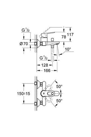 Grohe Start Loop Banyo Bataryası