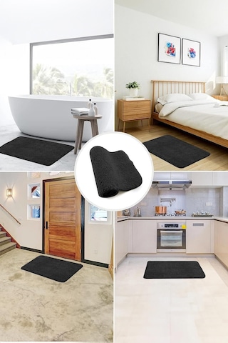Brillahome Kaymaz Taban, Tekli Post Peluş Banyo Paspası, Kaymaz Taban 50 80 Cm 001