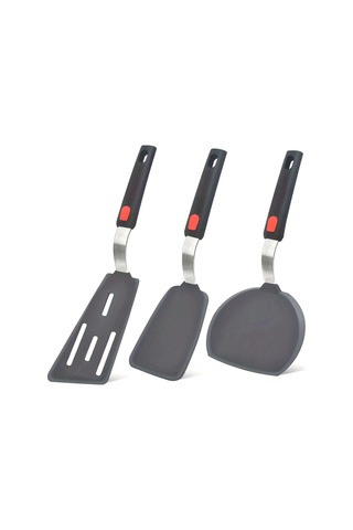 Brightnova 3 Pack Spatula 3 Adet Silikon Spatula Seti 600 C Isıya Dayanıklı Yapışmaz Tencere Mutfak Aletleri Ahşap