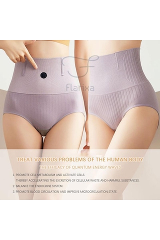Gri Flarixa Dikişsiz Kadın Külot Yüksek Bel Düz Göbek Külot Vücut Şekillendirme Iç Çamaşırı Konfor Doğum Sonrası Karın Pantolon Külot Gri