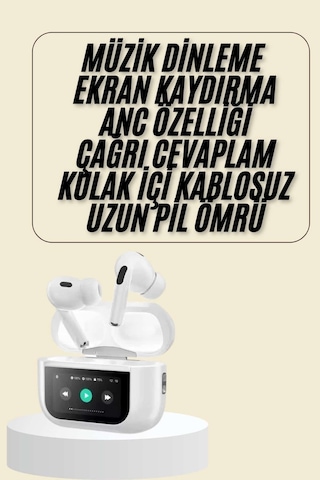 Dokunmatik Ekranlı Bluetooth Kulaklık Tws İos Android Tüm Telefonlara Uyumlu Kulaklık - Diğer