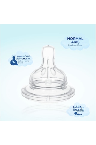 Geniş Ağızlı Biberon Emziği Normal Akış No:2 6-18 Ay