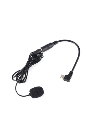 Moveevo Gopro Hero 4/3+/3 İçin 3.5mm Mini Mikrofon + Ses Dönüştürücü Kablosu - Yüksek Hassasiyetli, Gürültü Engellli, Hafif Tasarım