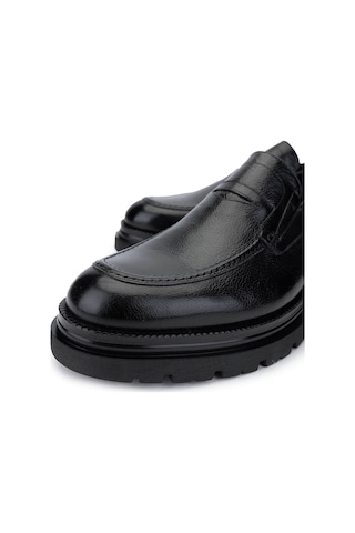 Tamer Tanca Erkek Hakiki Deri Siyah Loafer Ayakkabı 537 3493 Erk Ayk Sk24-25 Sıyah Siyah