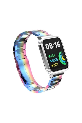 Xiaomi Redmi Watch 2 Lite Uyumlu Krd-60 Metal Mkst Kordon-colorful