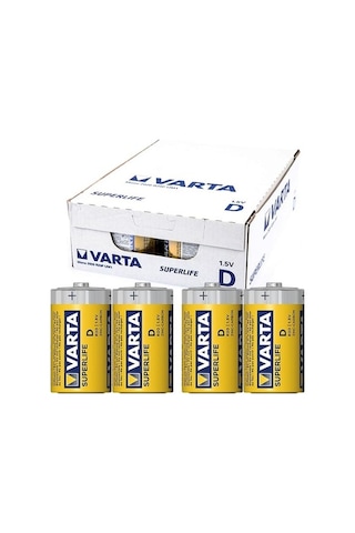 Varta Superlife Çinko Shrink Büyük Boy D Pil 24'lü