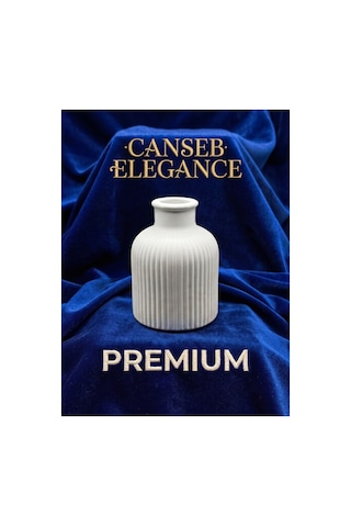 Premium - Mermer Tozu Esaslı - İthal Kalitesi - Küçük 10cm - Pampas Vazosu Çok Renkli