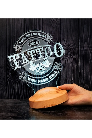 Tattoo, Dövme Severlere Hediye, Dövmeci Hediyesi, Tattoo Artistlerine Hediye Led Lamba