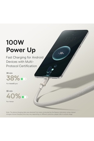 Zyzqstore Pazly 2.0m Usb Type-c Titan Serisi 100w Hızlı Şarj Kablosu - Baseus Kalite