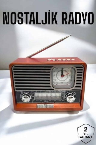 Nostaljik Görünümlü Usb Girişli Bluetooth Bağlantılı Radyo