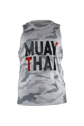 Dragondo 45758 Muaythai Atleti Kamuflaj Desenli Muay Thai Atlet Beyaz