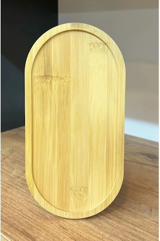 Bambu Yağdanlık Altlığı Sabun Standı Çok Amaçlı Sunumluk 23x12 Kahverengi
