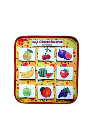 Tox Meyveler Parça - Bütün Eşleşmeler Keçe Cırtlı Aktivite Sa