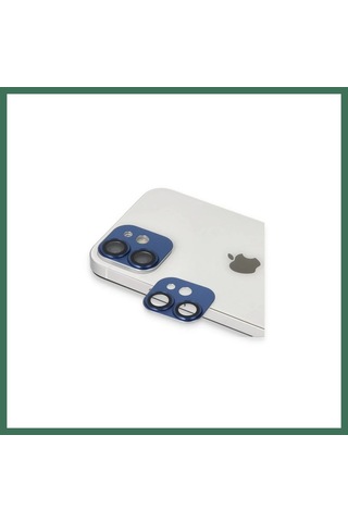 En-cag Apple Uyumlu iPhone 11 Uyumlu Pers Alüminyum Kamera Lens - Lacivert Bss