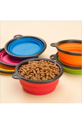Oripet 12 Oz Katlanabilir Seyahat Silikon Köpek Mama Kabı 350 ML