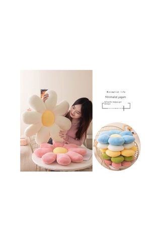 50cm Dolgulu Altı Yapraklı Çiçek Yastığı Çiçek Yastığı-yeşil 004