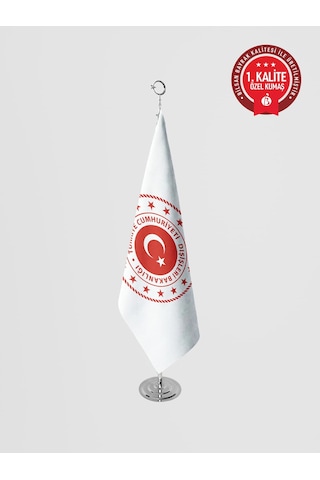 Dışişleri Bakanlığı Makam Bayrağı - Saçaksız Krom Set 100 x 150 CM