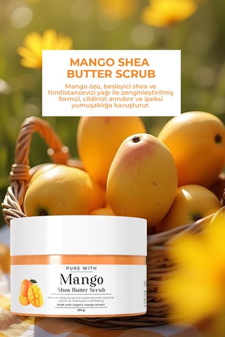 Mango Ve Shea Özlü Vücut Peelingi 280 Gr Besleyici, Arındırıcı Ve Nemlendirici Scrub