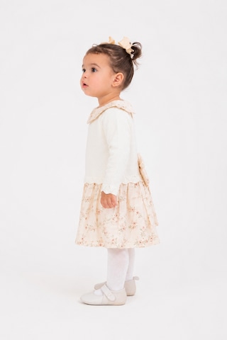 Babyhola Kız Bebek Çiçek Desenli Müslin Triko Takımı 3028 Gül Kurusu