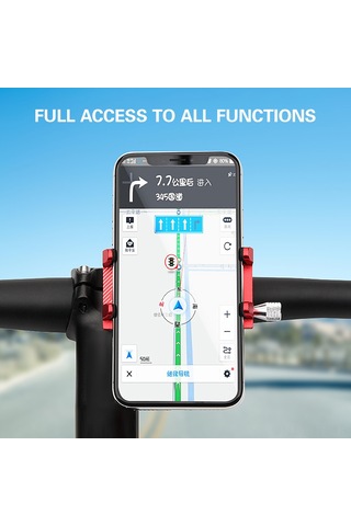 Folinda Alüminyum Bisiklet Telefon Tutucu, 3.0-6.8 İnç Telefon Uyumlu, 22.2-31.8 Mm Direk Çapı, Siyah, Esnek Kilit Ve Geniş Tutma Aralığı Siyah