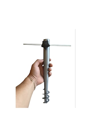 Şemsiye Kazığı Aparatı 44 CM Gri