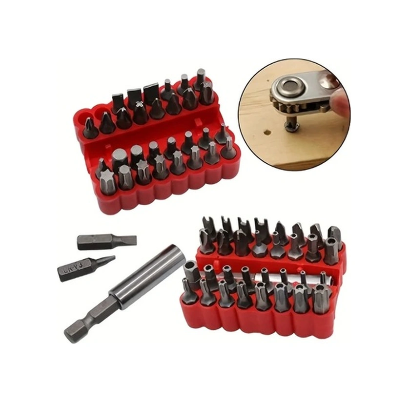 Trendooze Cloud011 33 Parça Tornavida Ucu Seti, Manyetik Tornavida Bits Torx Hex Star