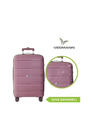 Vegmann Polipropilen Pp Atlas Mürdüm Büyük Boy Valiz Mürdüm