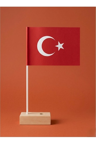 23 Nisan Okul Ve Kutlama Tipi Çubuklu Kağıt Türk Bayrağı 20x30 Cm - 20 Adet Tek Ebat