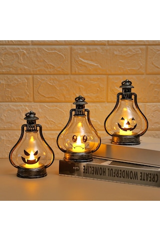 Konesam Halloween Gümüş Dekoratif Fantezi Lambası - Çocuklar İçin El Tutulu, 2 Aaa Pil İle Çalışır, Vintage Stil Aracı Ve Vitrin Öğesi C Tipi Diğer