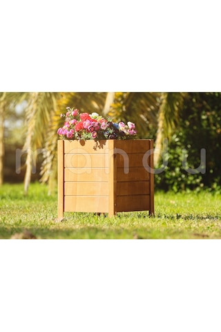 Mandu 41 x 38 CM Dekoratif Ahşap Saksı