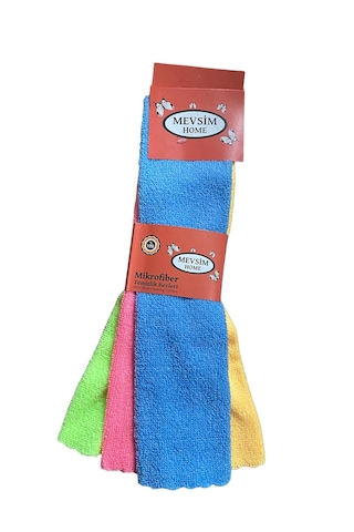 4'lü Mikrofiber Temizlik Bezi 2 Paket 8 Adet