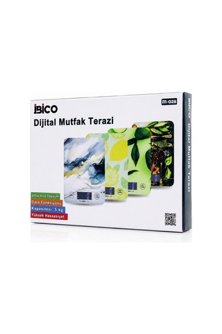 İbico İ11-028 Mutfak Tartısı Terazi 5kg/1gr Pilli Lcd Ekran Gr/oz/ml/ıb Ölçüm Cam Diğer