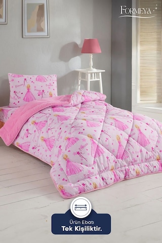 Formeya Princess Desenli Tek Kişilik Çift Taraflı Wellsoft Yorgan
