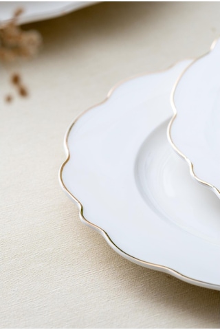 Acar Stream Gold Porselen 24 Prç.yemek Takımı