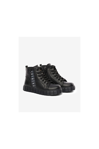 Greyder Kız Çocuk Siyah Hakiki Deri Sneaker Bot 5k5nb66650 Sıyah Floter