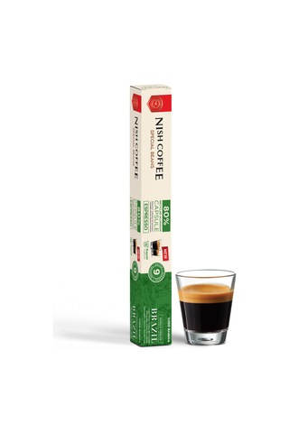 Nish Coffee Single Orijin Kapsül Kahve Brasil Nespresso Uyumlu -10 Adet Kapsül Kahve