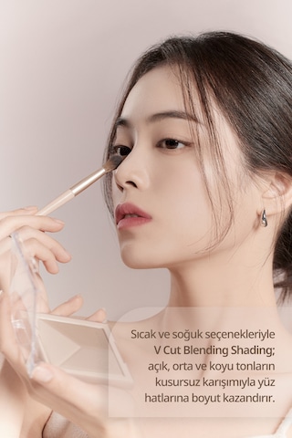 Dasique Doğal Gölgelendirme Sunan 3'lü Kontür Paleti V Cut Blending Shading 01 Warm Blending