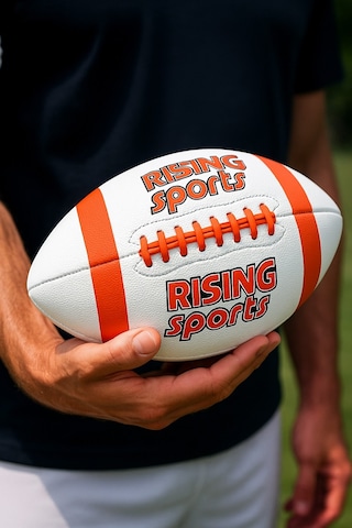 Beyaz Renkli Amerikan Futbol Topu 16 Cm Çap 400 Gr. Dayanıklı Antrenman Ve Oyun Topu Beyaz