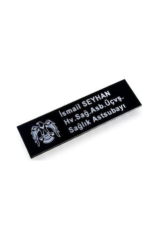 Seyhan Askeri Malzeme Yaka İsimliği - Hava Kuvvetleri Arkası Mıknatıslı İsimlik - Sağlık Personeli İsimliği Beyaz
