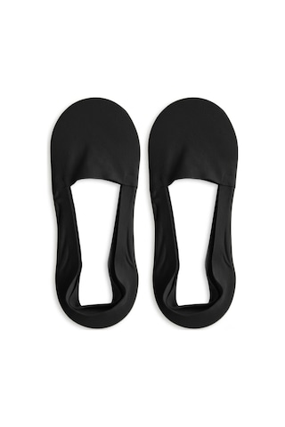 Cottonhıll Premium - Siyah Lazer Kesim Penye Sneaker Babet Çorap