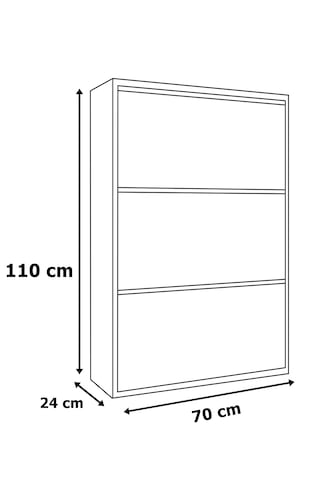 Ae-1078 Vizyon Ayakkabılık Duvara Monte Edilebilir, Atlantik Çam Atlantik - Çam