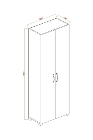 2 Kapaklı Winter Çok Amaçlı Killer Banyo Mutfak Dolabı Beyaz